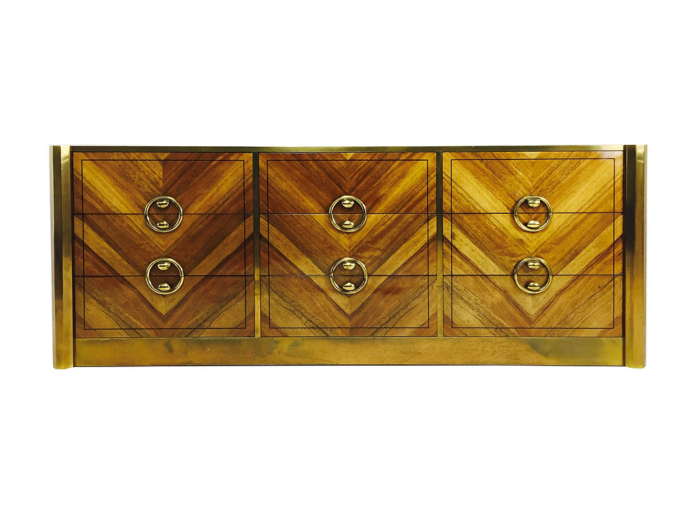 Thumbnail: #1803 Zebrano Wood Dresser by Mastercraft