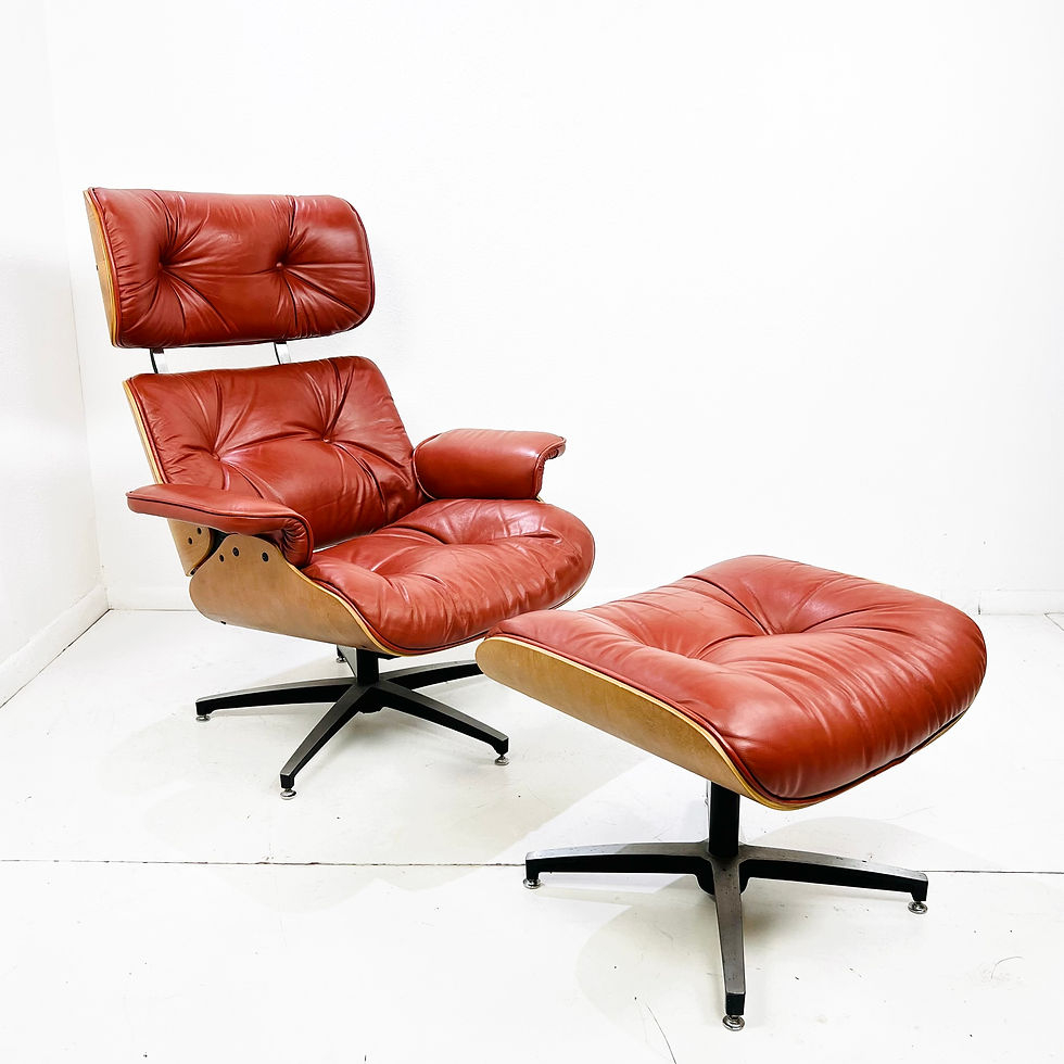 Thumbnail: #1962 Vintage Eames Style Tall Lounge Chair with Ottoman by Northfield