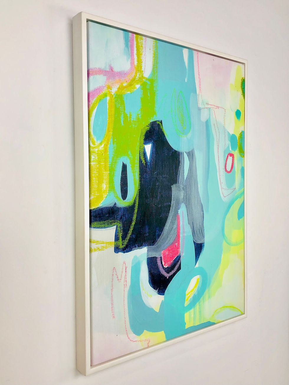 Thumbnail: #1018 Large Bright Contemporary Abstract Painting