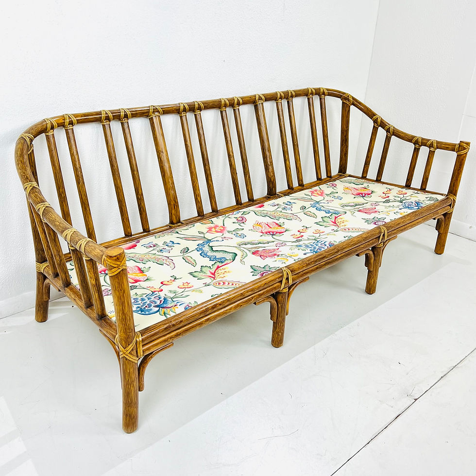 Thumbnail: #1597 McGuire Rattan 3 Seat Sofa