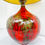 Thumbnail: #1270 Large Orange Drip Glaze Lamp