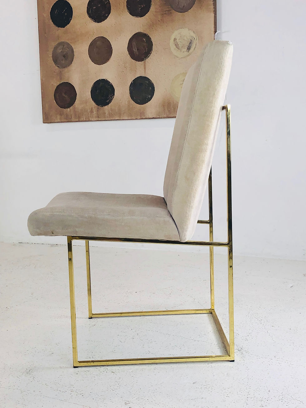 Thumbnail: #1305 Set of 4 Brass Milo Baughman Dining Chairs