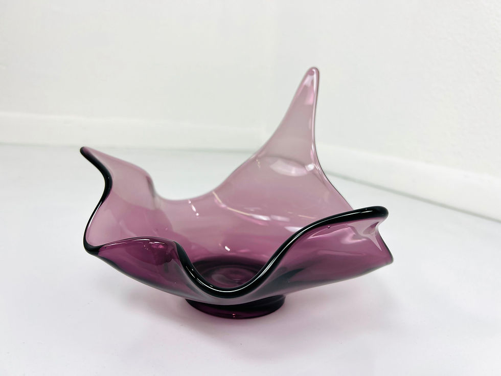 Thumbnail: #1046 Purple Blown Glass Candy Dish