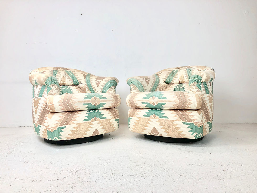 Thumbnail: #1671 Pair of Swivel Chairs by Preview