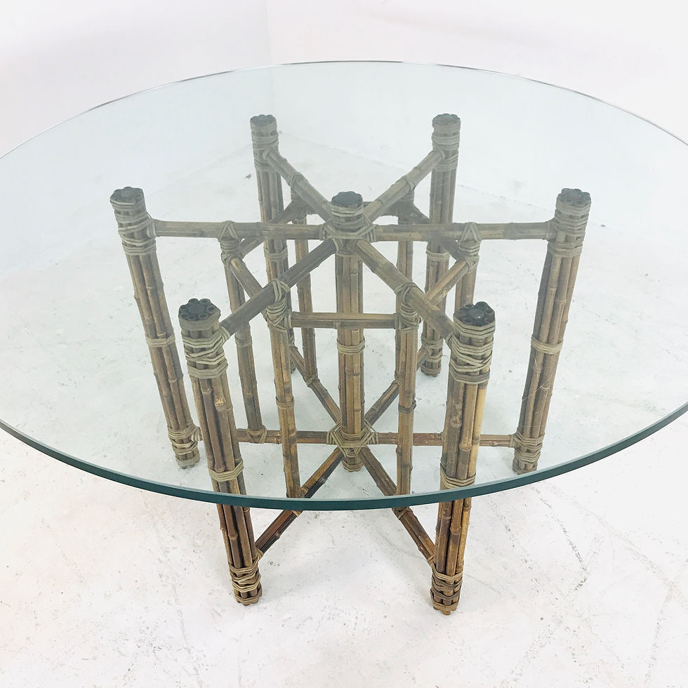 Thumbnail: #4850 McGuire Rattan & Bamboo Dining Table