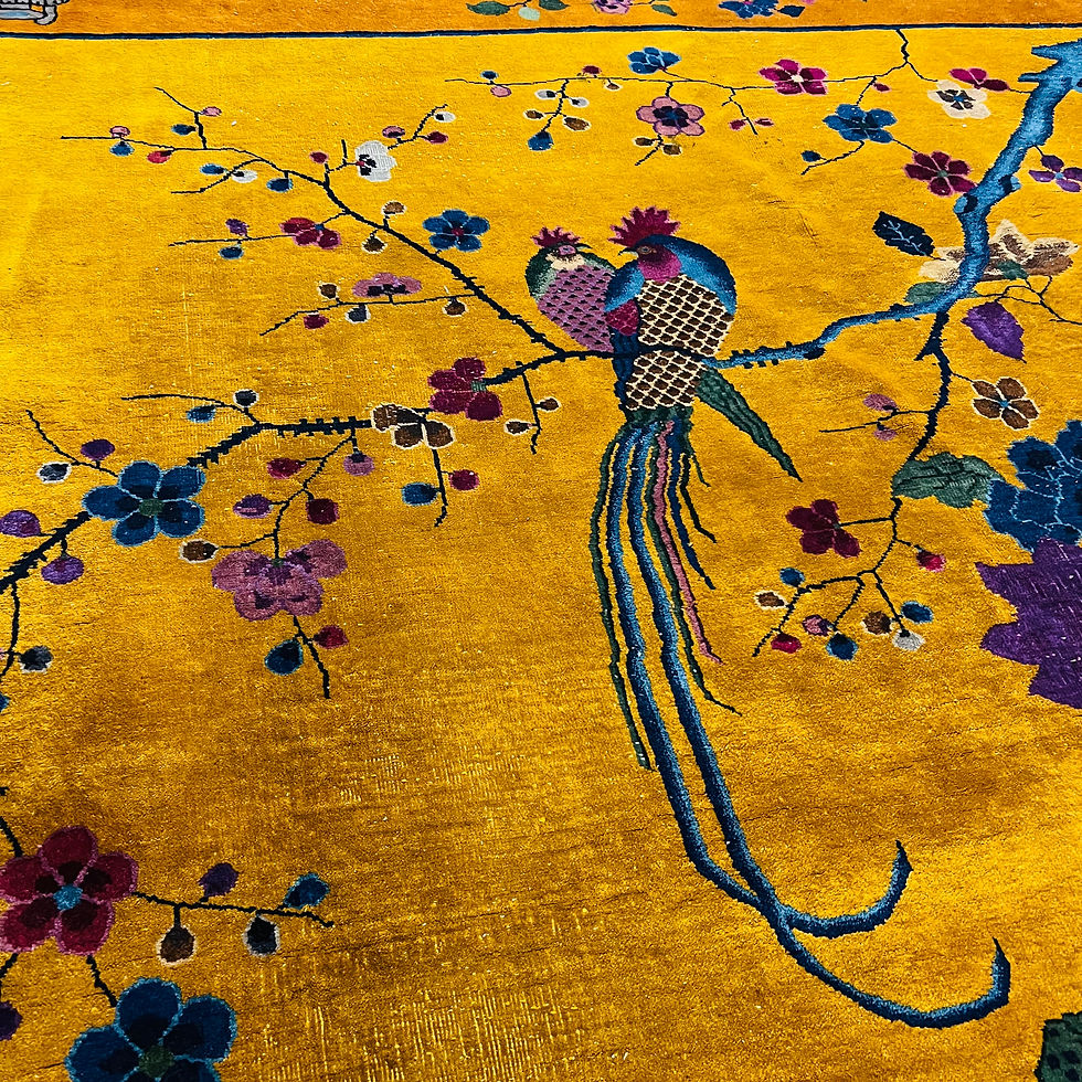 Thumbnail: #1044 Antique 10' x 13' Chinese Art Deco Rug