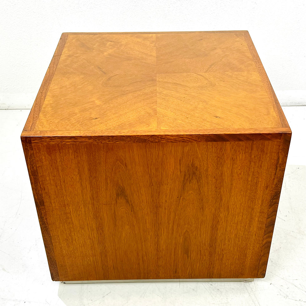 Thumbnail: #1836 Vintage Wood Cube Side Table