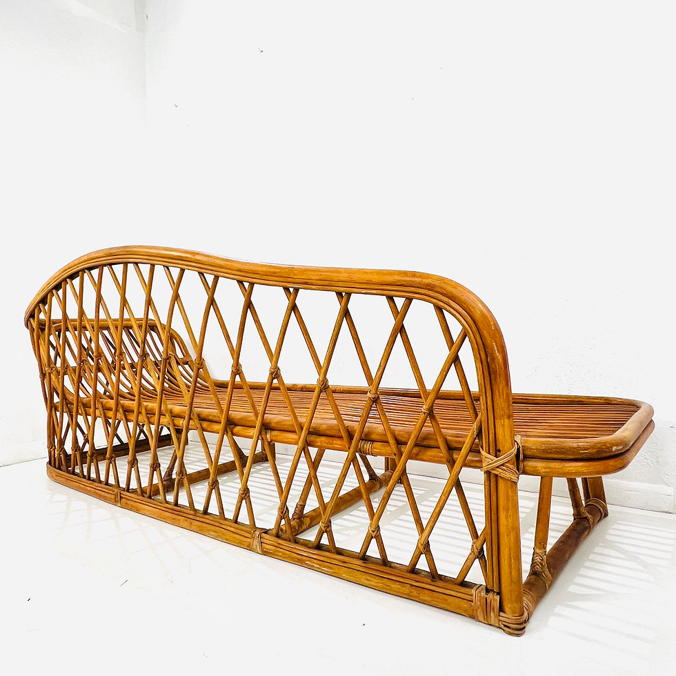 Thumbnail: #1559 Vintage Bamboo & Rattan Chaise Lounge