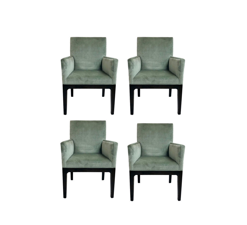#5936 Set of 4 Velvet Dining Chairs