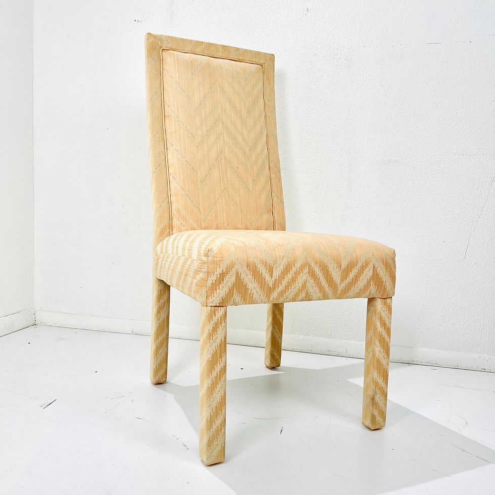 Thumbnail: #1356 Set of 8 Vintage Upholstered Parsons Dining Chairs