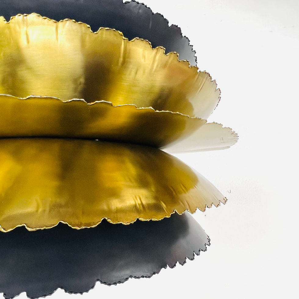 Thumbnail: #1560 Bronze Brutalist 6 Light Chandelier