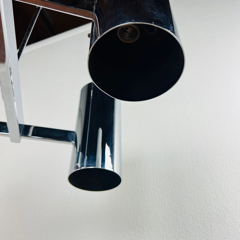 Thumbnail: #1097 Chrome 4 Arm Chandelier in the style of Sciolari