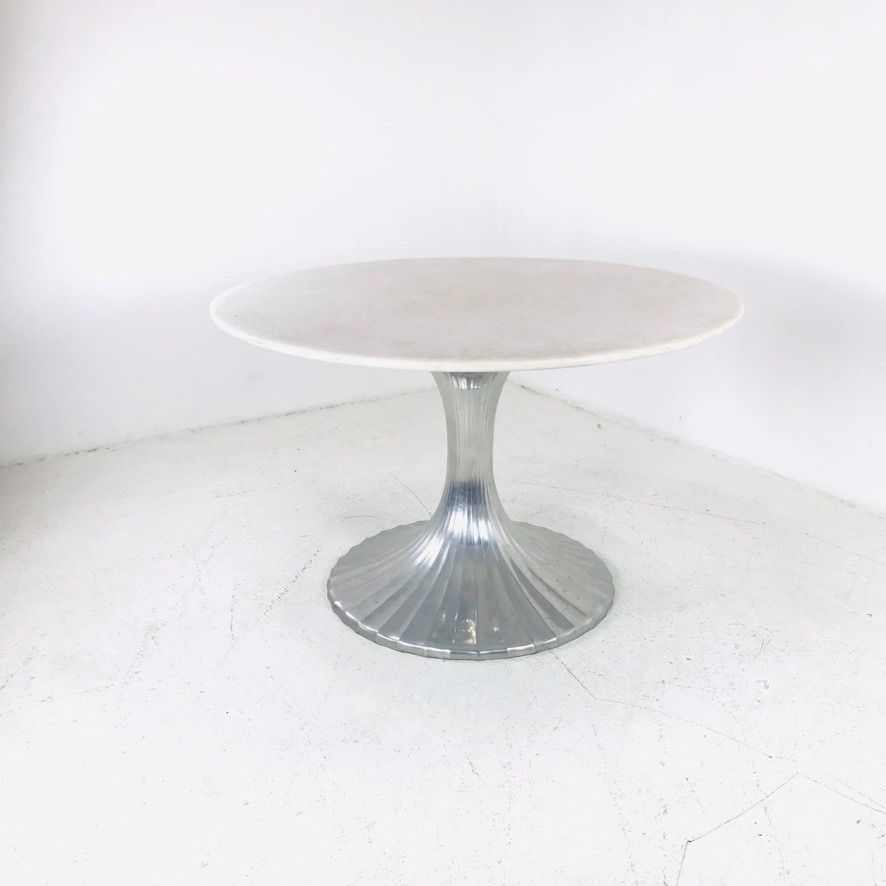 Thumbnail: #5843 Lotus Base Dining Table with Quartz Lite Top