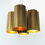 Thumbnail: #2846 Brass Brutalist Tube Pendant with a Cluster of 4 Tubes