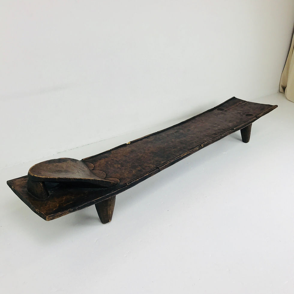 Thumbnail: #3559 West African Carved Wood Bed by the Senufo Tribe