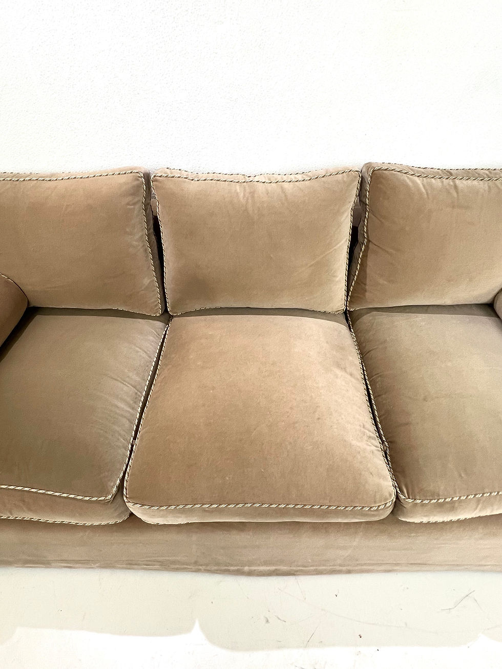 Thumbnail: #1727 Custom Velvet Down Sofa in the Style of Billy Baldwin