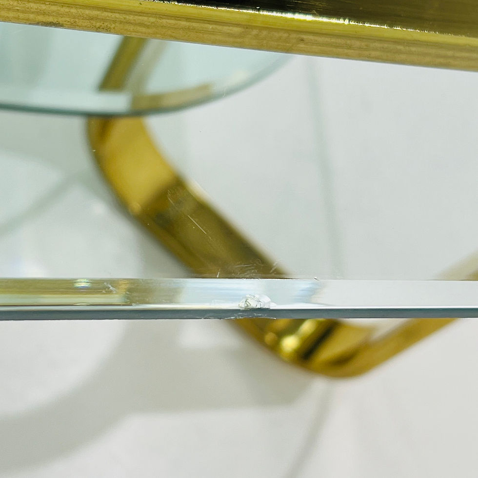 Thumbnail: #1541 Brass Flat Bar 2-Tier Coffee Table in the Style of Milo Baughman