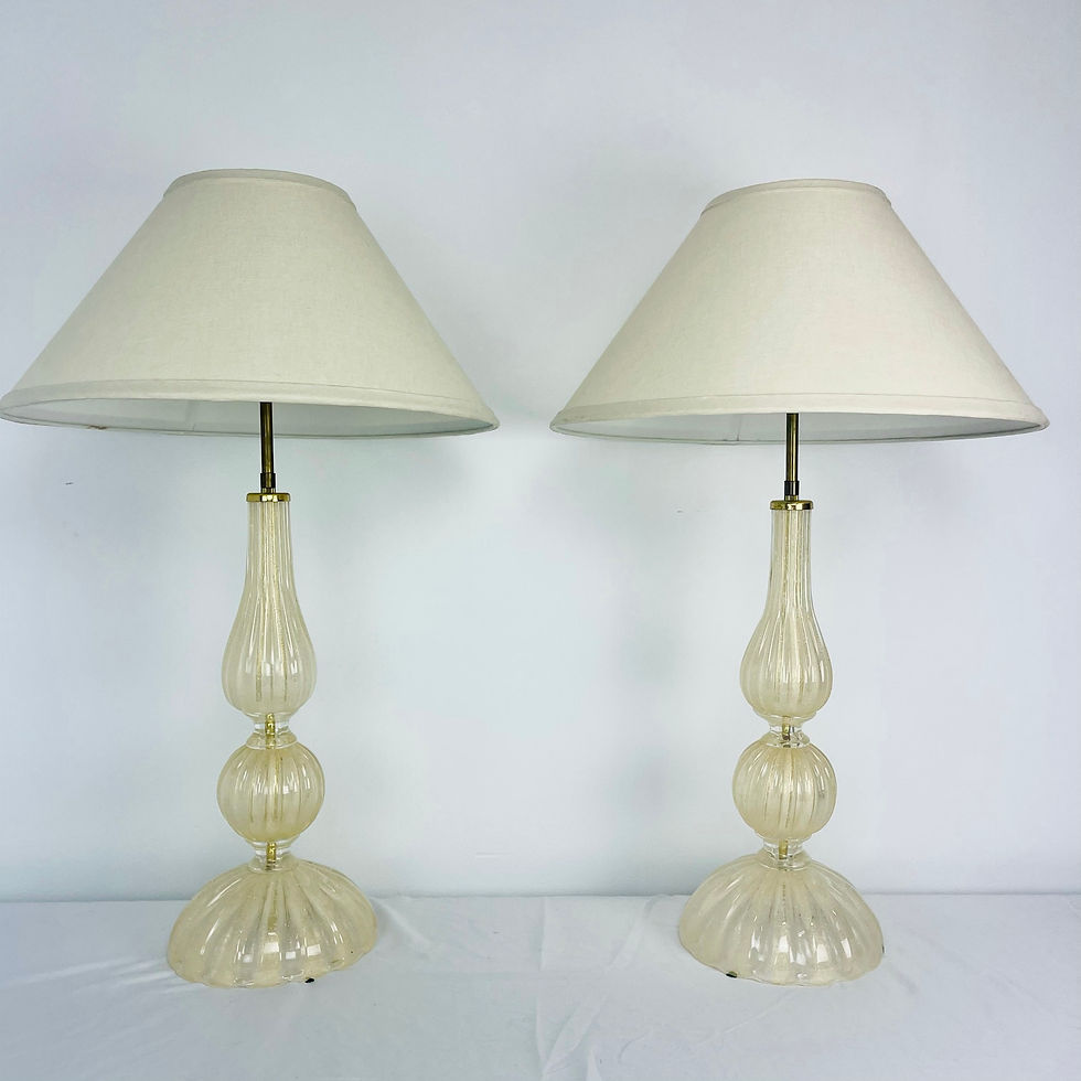Thumbnail: #5406 Pair of Vetri Murano Lamps