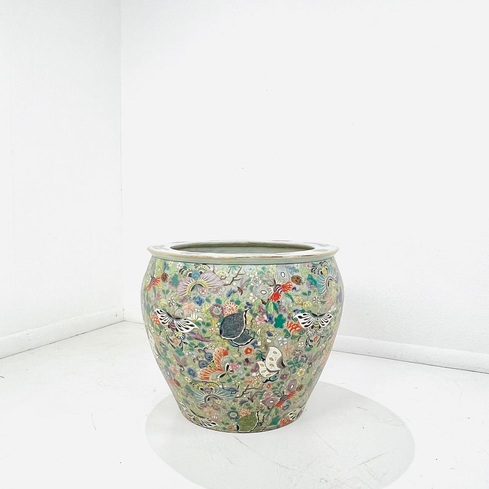 Thumbnail: #1567 Chinese Porcelain Jardiniere / Fish Bowl Table