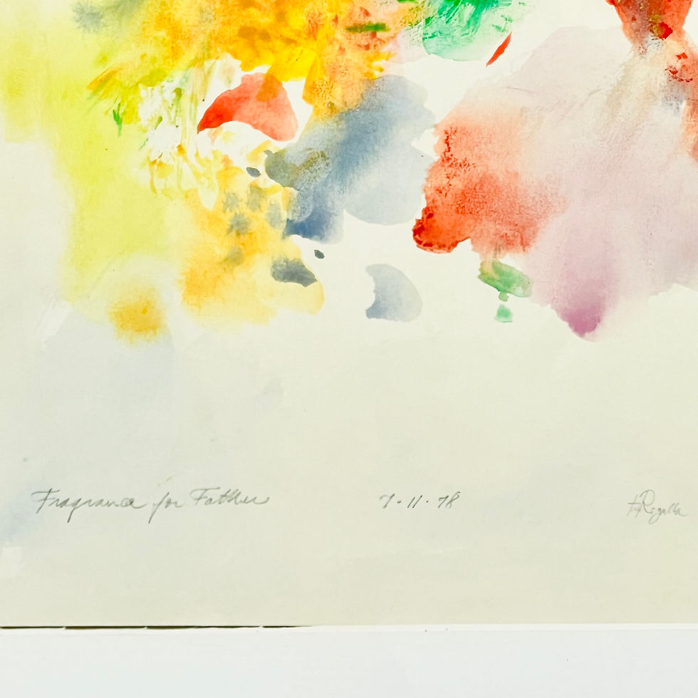 Thumbnail: #1513 "Fragrance for Father" Framed Watercolor by Herb Rogalla
