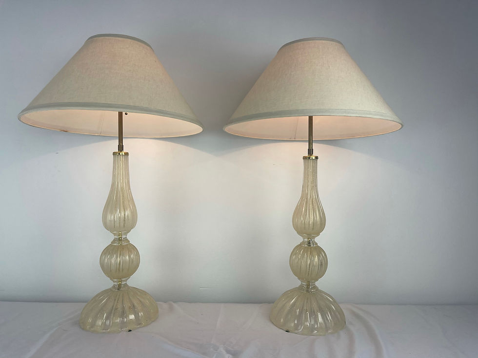 Thumbnail: #5406 Pair of Vetri Murano Lamps