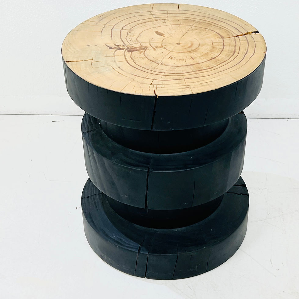 Thumbnail: #1831 Natural Pine Drum Style End Table