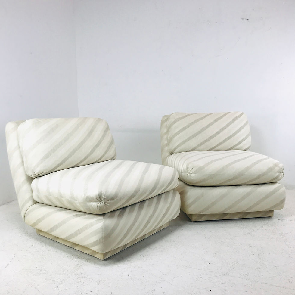 Thumbnail: #5207 Pair Marge Carson Slipper Chairs