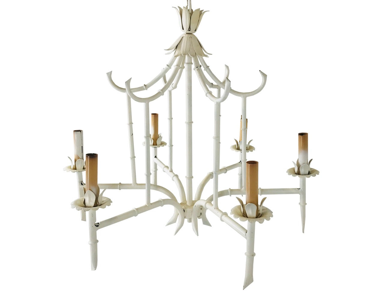 #3685 Chippendale Faux Bamboo Birdcage Chandelier