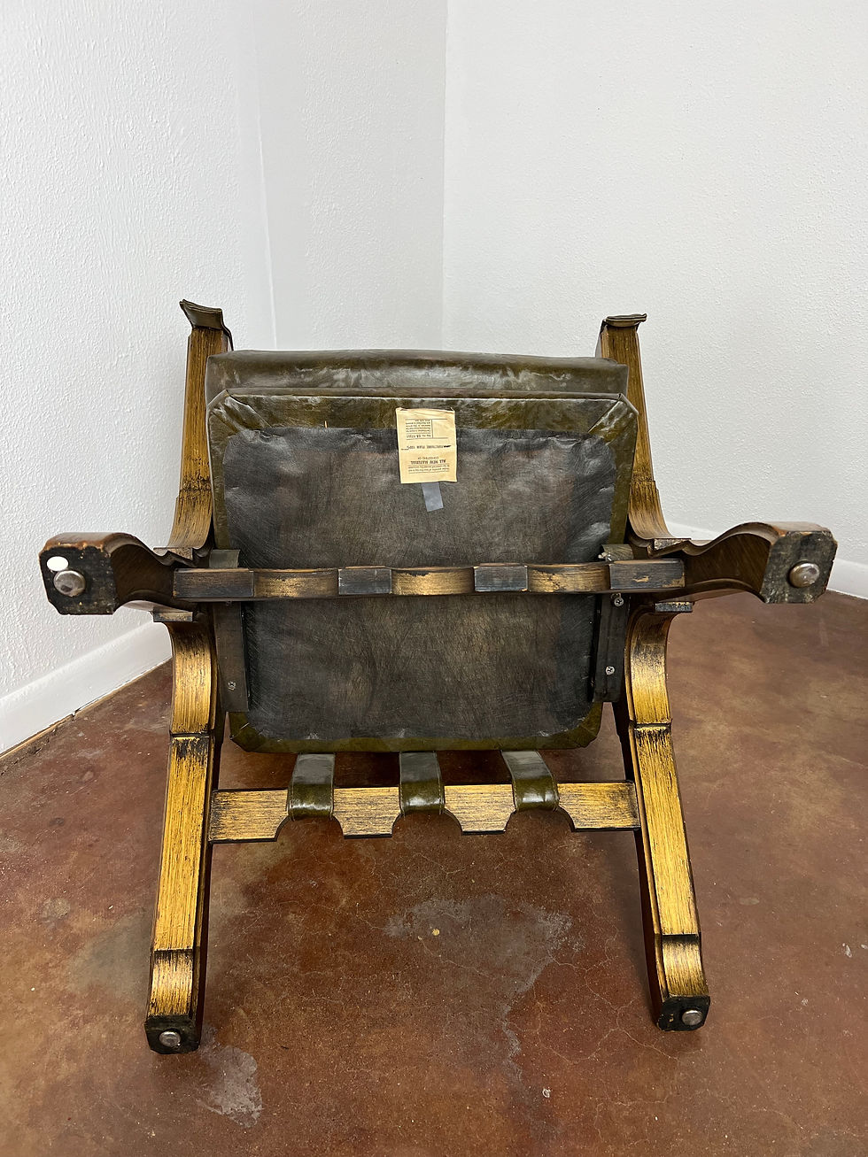 Thumbnail: #1077 Pair of Mexican Craftsman Style Lounge Chairs
