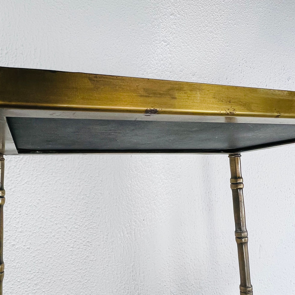 Thumbnail: #1192 6-Tier Brass & Antiqued Mirror Shelves