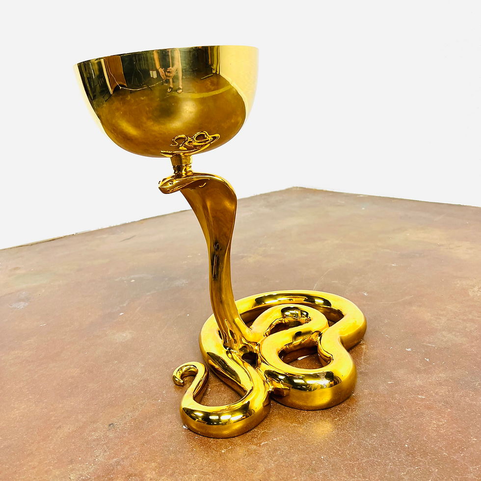 Thumbnail: #1043 Giant Brass Cobra Chalice by Jonathan Adler
