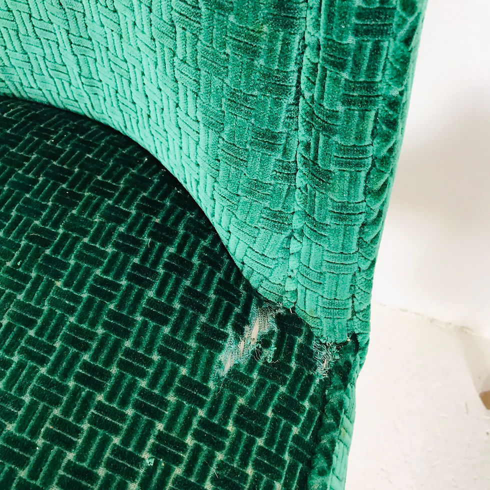 Thumbnail: #5983 Set of 8 Green Velvet Dining Chairs