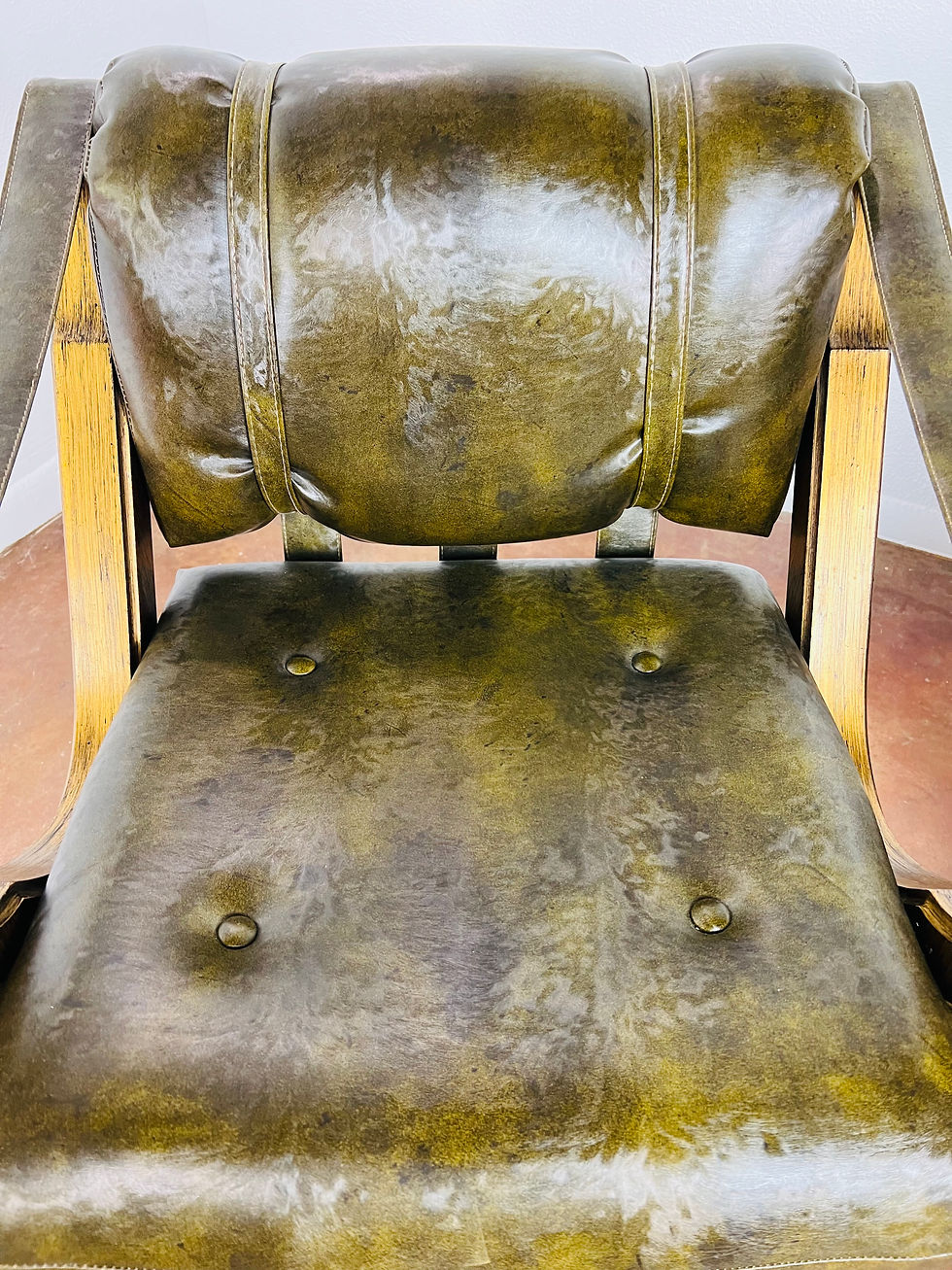 Thumbnail: #1077 Pair of Mexican Craftsman Style Lounge Chairs