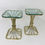 Thumbnail: #3358 Pair of Brass Wheat Side Tables