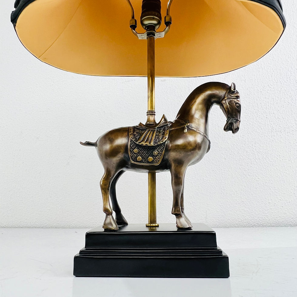 Thumbnail: #1416 Bronze Finish Horse Table Lamp
