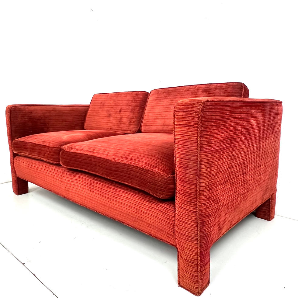 Thumbnail: #1592 Vintage Parsons Loveseat in the Style of Milo Baughman