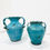 Thumbnail: #1223 Pair of French Blue Ceramic Urns