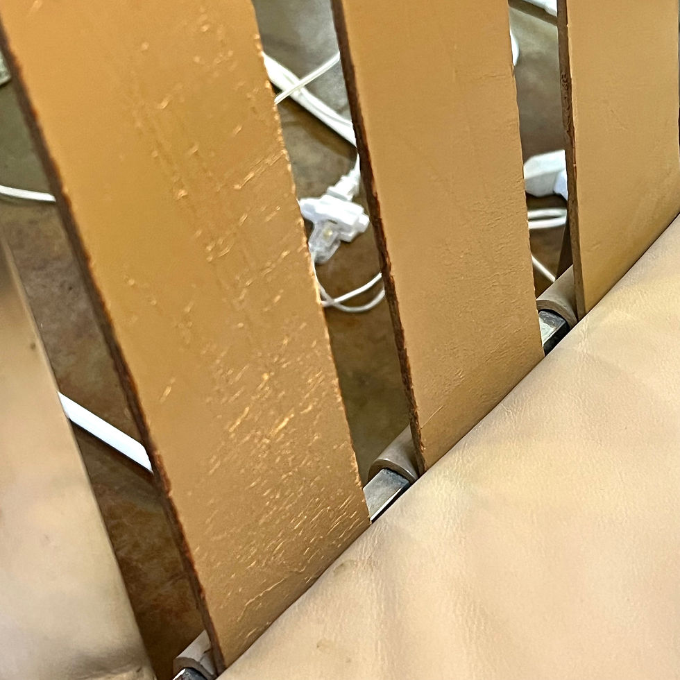 Thumbnail: #1820 Set of 8 Milo Baughman Chrome & Leather Strapped Dining Chairs