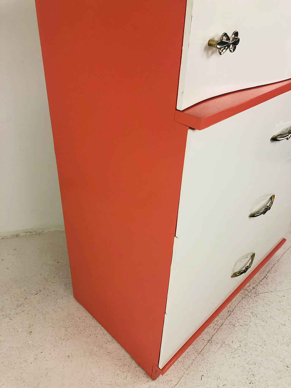 Thumbnail: #6535 Pink & White Tall Dresser