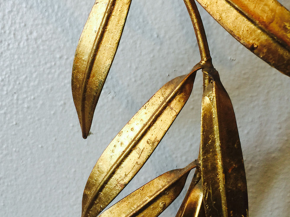 Thumbnail: #2687 Brass Branch Wall Sculpture