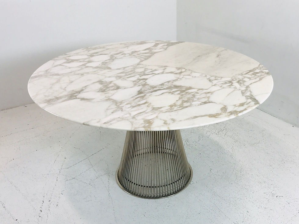 Thumbnail: #3948 Warren Platner Dining Table with Marble Top
