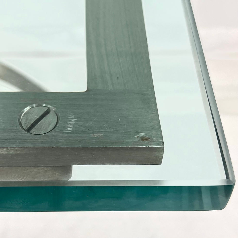 Thumbnail: #1543 Maison Jansen Nickel & Brass “X” Base Coffee Table