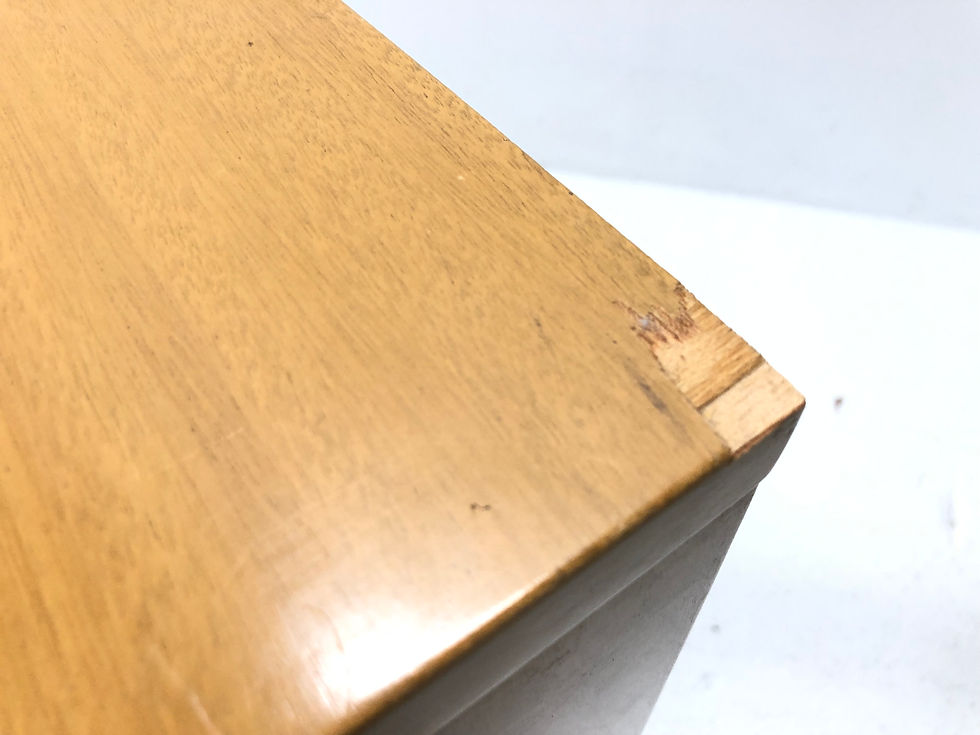 Thumbnail: #4113 Pair of MCM Slat Front Tall Nightstands