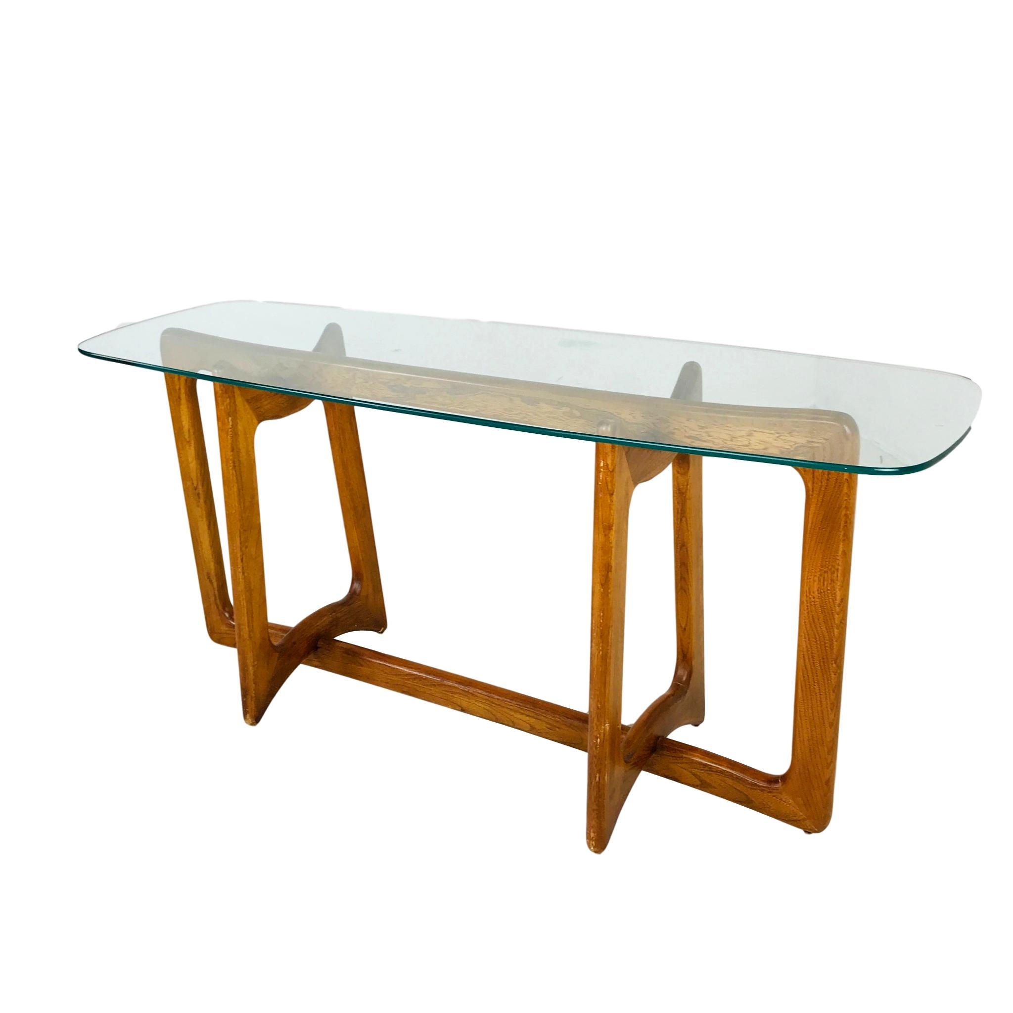 #4946 Adrian Pearsall Mid-Century Sculptural Walnut Console Table