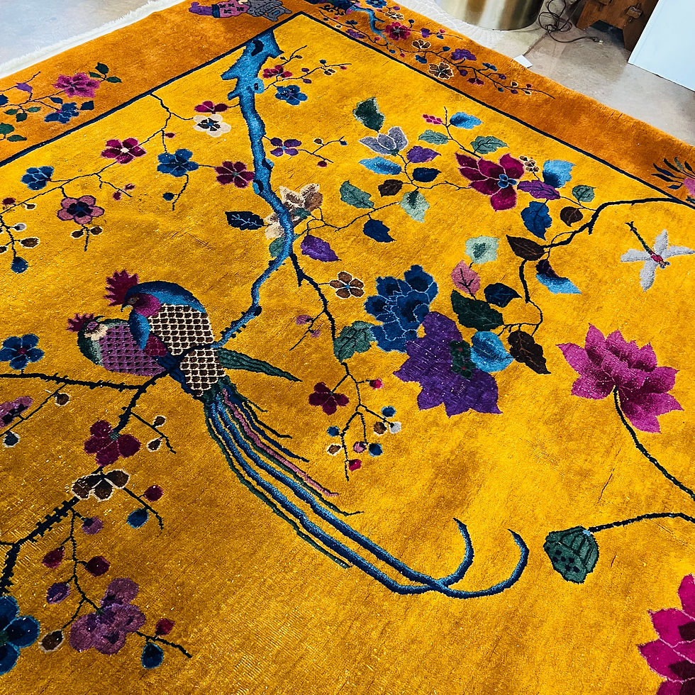 Thumbnail: #1044 Antique 10' x 13' Chinese Art Deco Rug