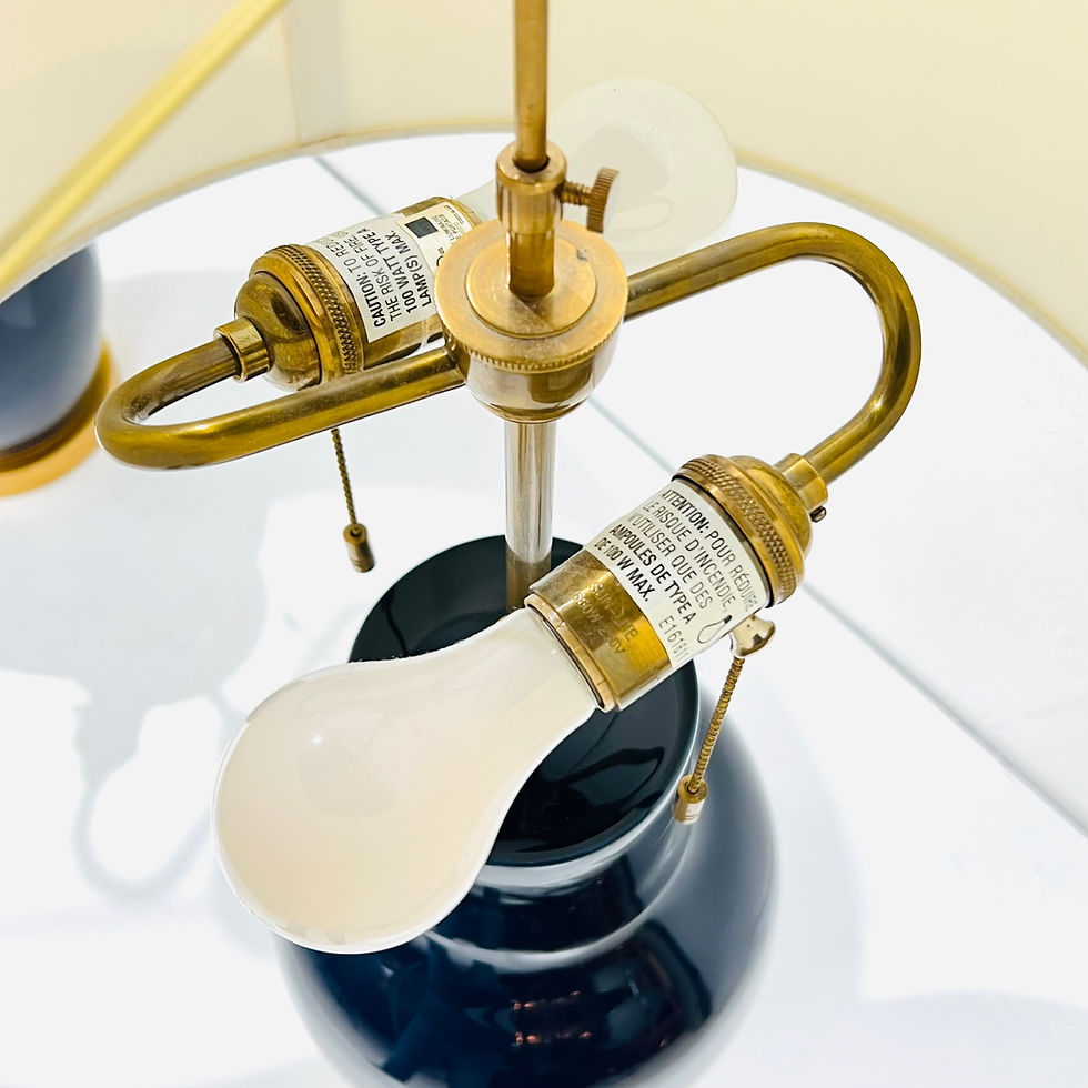Thumbnail: #1420 Pair of Custom Mottega Table Lamps