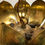 Thumbnail: #1569 Pair of Brass Large Lotus Pendants