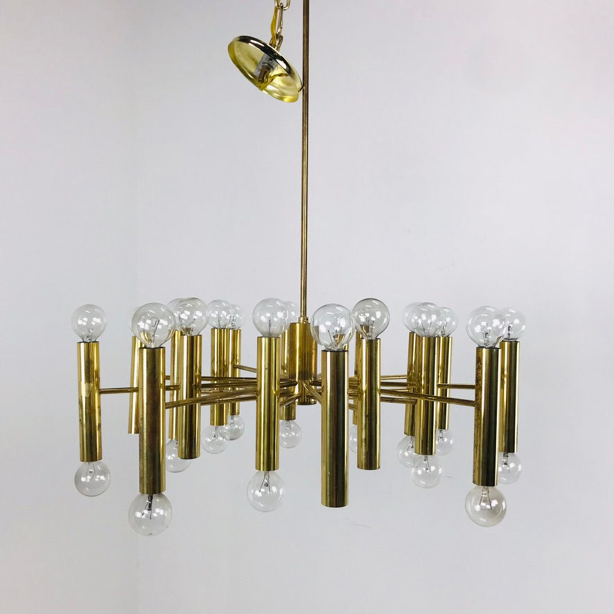Thumbnail: #5842 Vintage Brass Sciolari Pendant