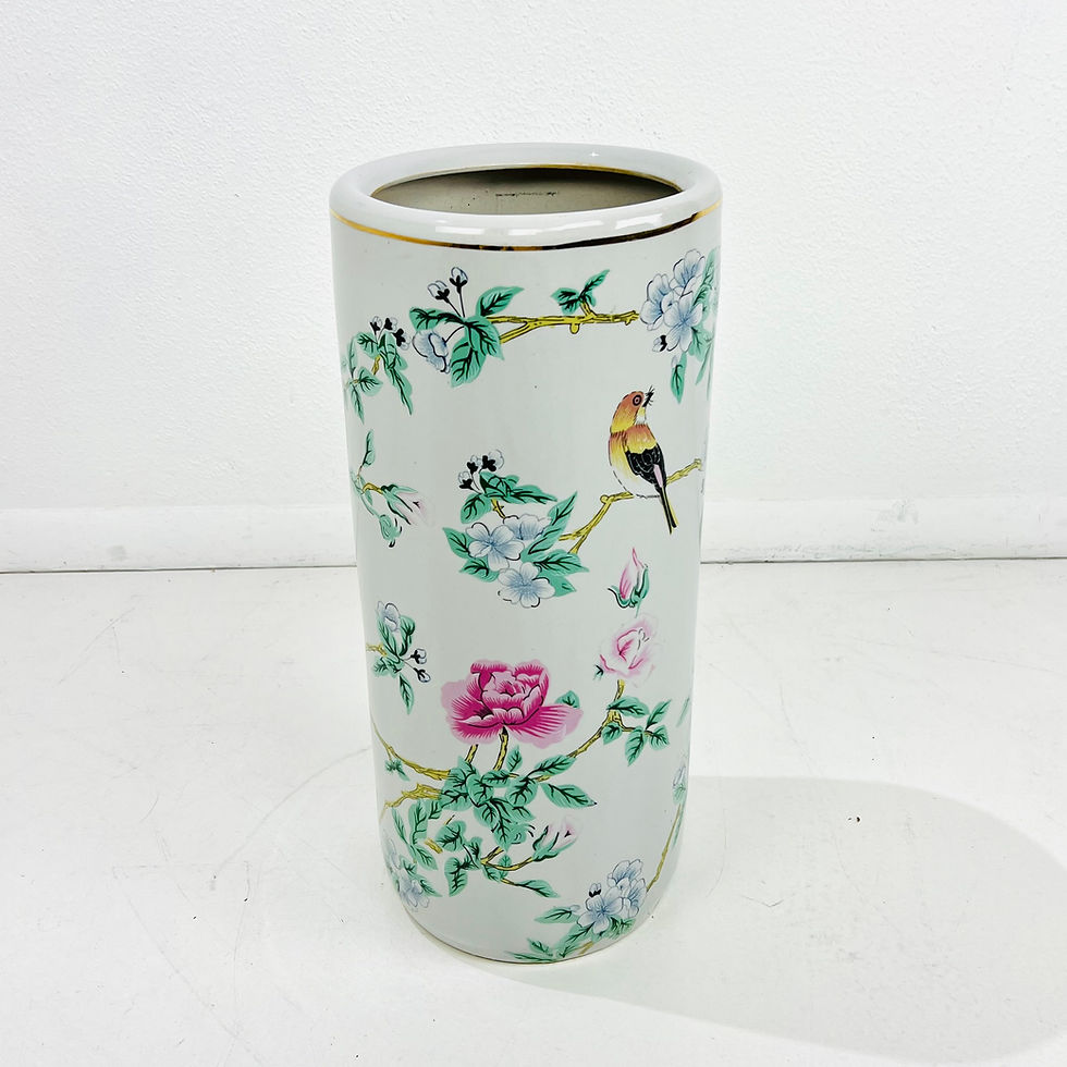 Thumbnail: #1562 Chinese Ceramic Avian/Floral Umbrella Stand