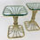 Thumbnail: #3358 Pair of Brass Wheat Side Tables